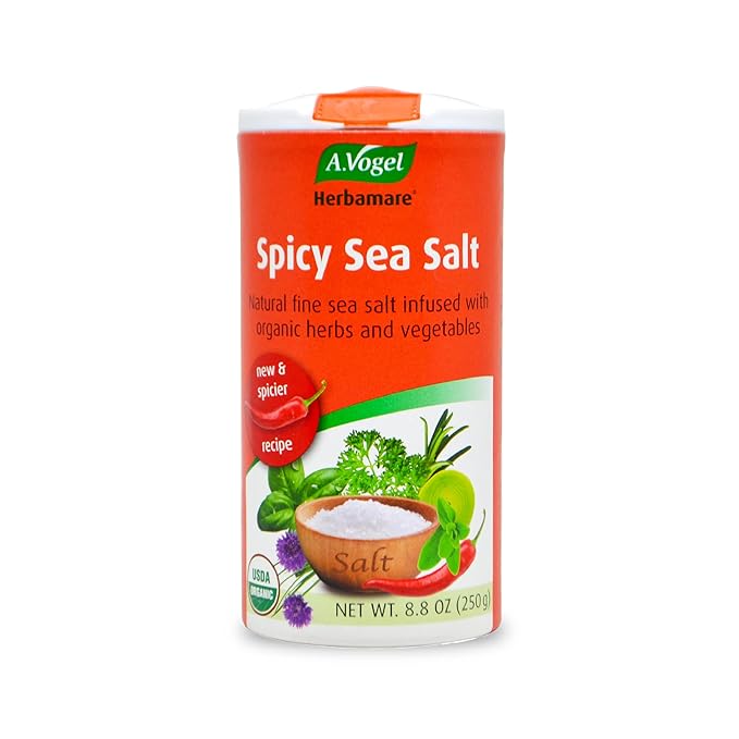 A. Vogel Herbamare Seasoned Spicy Sea Salt - USDA Organic - Seasoning Salt Infused w/ 12 Herbs