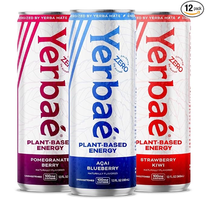 Yerbaé Energy Seltzer - Variety Tropical Pack, No Sugar/Calories/Carbs. Energized by Yerba Mate