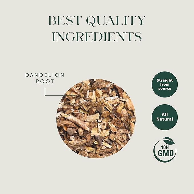 Luxmi Estates - Pure Dandelion Herbal - Organic Dandelion Tea - Loose Leaf - 100g (50 Cups) | With