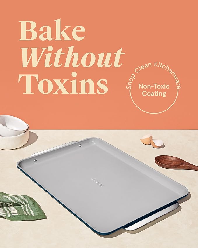 Caraway Non-Stick Ceramic Baking Sheet - Naturally Slick Ceramic Coating - Non-Toxic, PTFE & PFOA