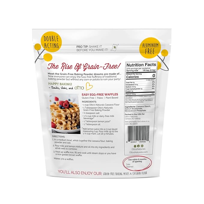 Otto's Naturals Grain-Free Baking Powder, Non-GMO, Corn-Free, Nightshade-Free (Potato-Free)