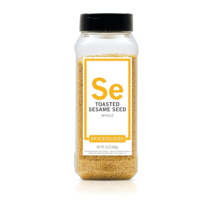 Spiceology – Toasted Sesame Seeds – Nutty, Crunchy Garnish for Asian, Middle Eastern & Global