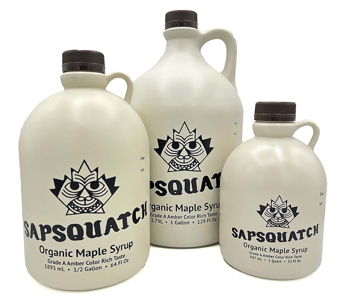 Sapsquatch Organic Maple Syrup - Quart - Grade-A Amber Rich