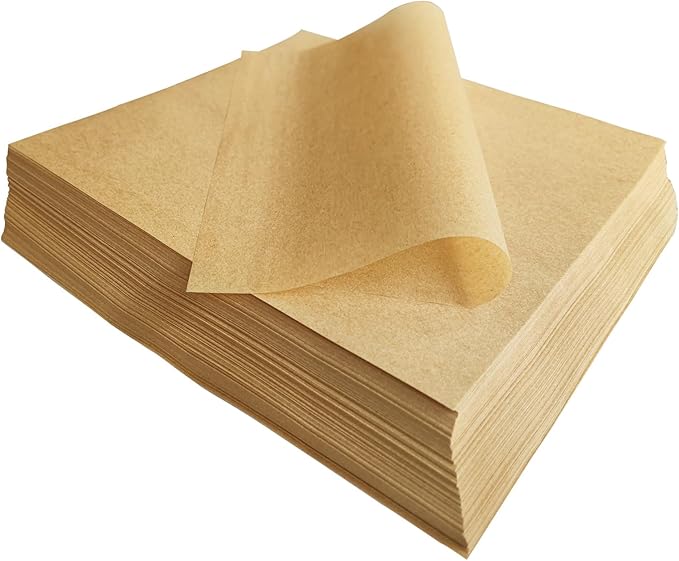500 PCS 8x8 Inch Precut Parchment Paper Squares for Baking Cookies, Unbleached Nonstick Wax Paper