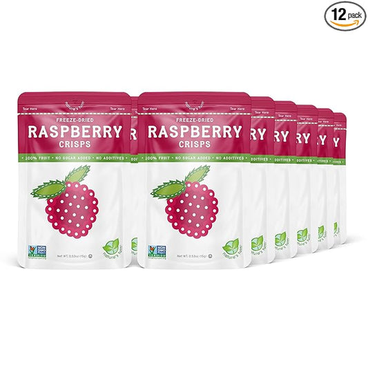 Nature’s Turn Freeze-Dried Raspberry Crisps – Healthy, Gluten-Free, Crispy & Delicious, Plant-Based