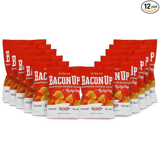 Bacon Up - Handmade Crunchy Healthy Potato Chips - No Preservatives, No Seed Oils, Gluten Free