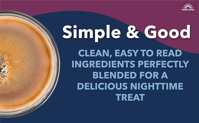 Mindful Evening Peppermint Cocoa Mix Natural Sleep Aid, Melatonin 3mg, L-Theanine, GABA