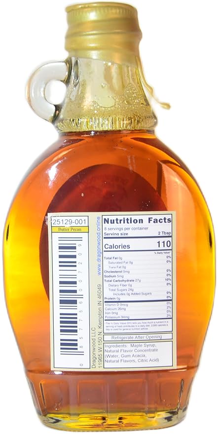 Butter Pecan Maple Syrup - For Pancakes and Waffles ??Made With Pure Maple Syrup And Natural Flavor