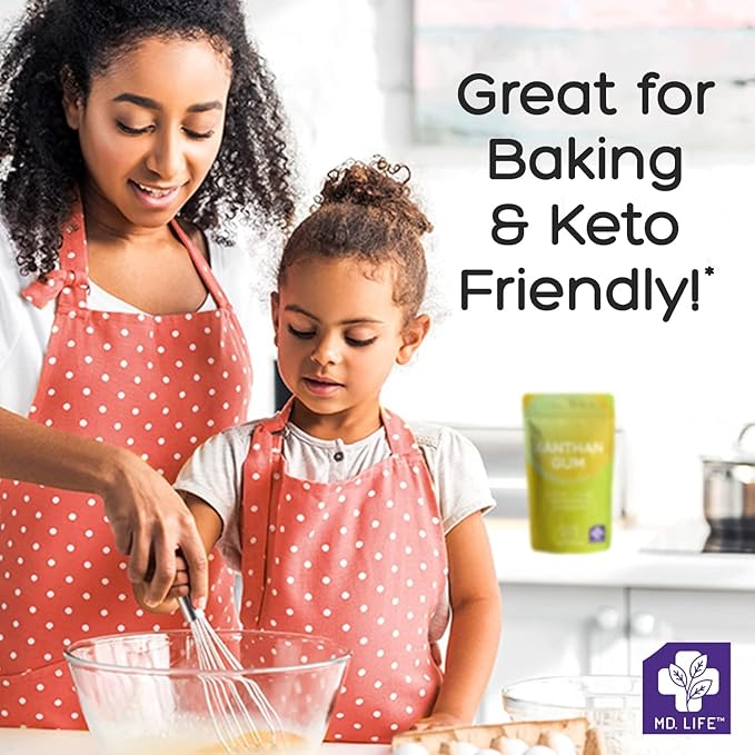 MD. Life Xanthan Gum for Baking Keto - 12 Ounces ??100% Natural Xanthan Gum Powder - Keto Friendly