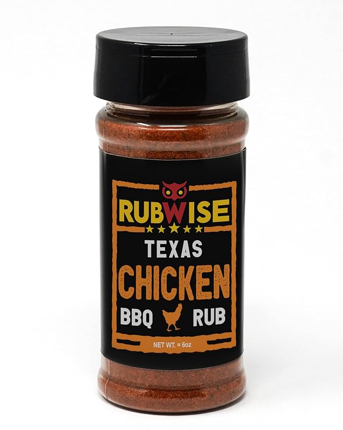 Rubwise Texas Style Chicken Seasoning Rub (No MSG) | BBQ Rubs and Spices for Smoking and Grilling