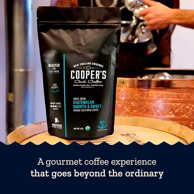 Organic Cold Brew Coffee - Guatemalan Coffee Beans Crafted For Cold Brewing - Ground, Medium Roast