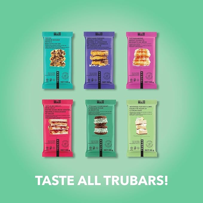TRUBAR Vegan Protein Bar, It???Mint to Be Chip, Gluten Free, Plant Based High Fiber, Dairy Free