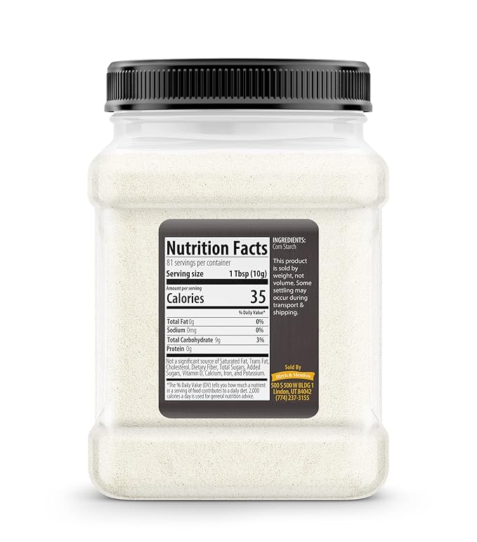 Birch & Meadow 1.8 lb of Corn Starch, Thickening Agent, Baking, Canning & Cooking