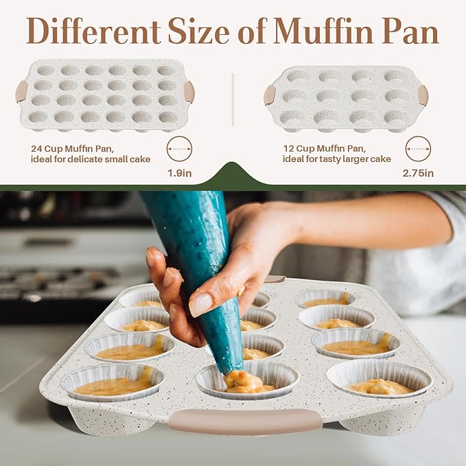 11-Piece Baking Pans Set Nonstick, Stackable Bakeware, Toxin-Free Baking Pans Set with Silicone