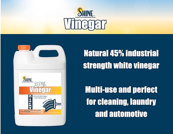 30% Concentrated Vinegar Gallon - Makes 6 Gallons of Finished Solution - For Home and Outdoor Use
