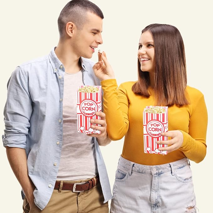 202 Pcs Popcorn Bags with Popcorn Scoop and Salt Shaker,1 oz Small Pop Corn Bags Popcorn Bags