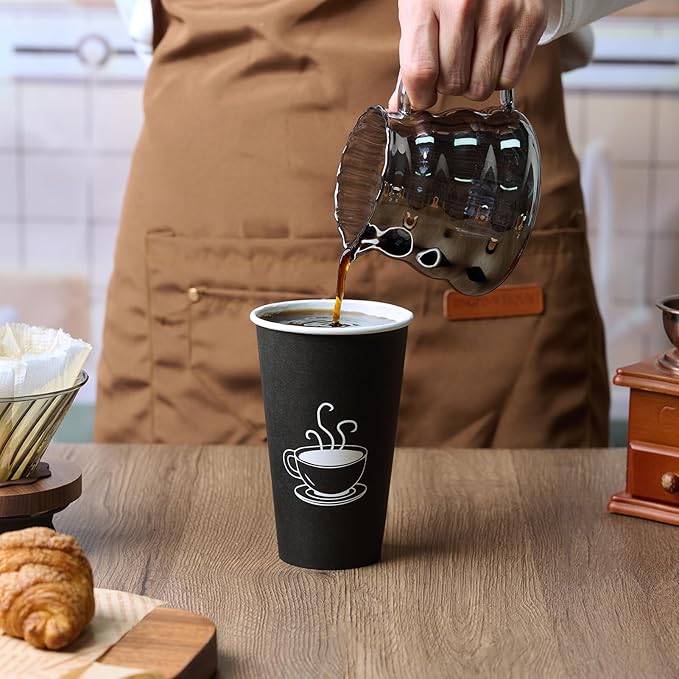 16 oz Paper Coffee cups, 210 Count, Disposable Drinking Cups for Parties, Office Use, and Everyday