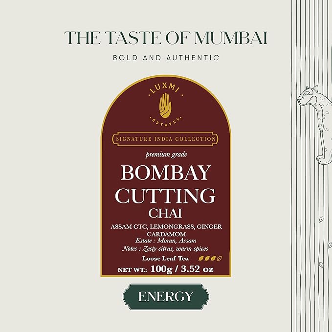 Luxmi Estates Bombay Cutting Chai | 100 gm | Signature India Collection | Assam CTC | Black Tea
