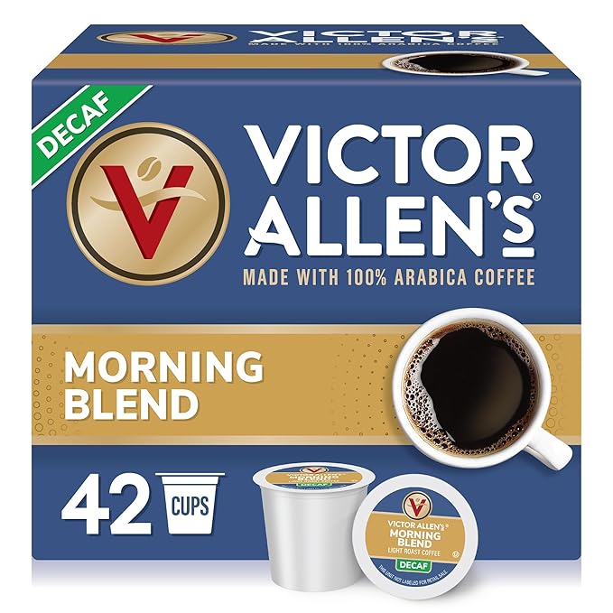 Victor Allen's Coffee Decaf Morning Blend, Light Roast, 42 Count, Single Serve Coffee Pods for
