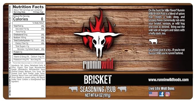 Gourmet Brisket Seasoning | Brisket Rub for Smoker or Grill | No Artificial Flavors | No MSG added
