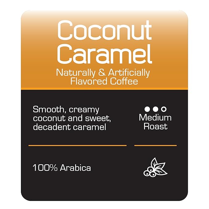 Roast Ridge Single Serve Coffee Pods for Keurig K-Cup Brewers, Coconut Caramel, Medium Roast, 100