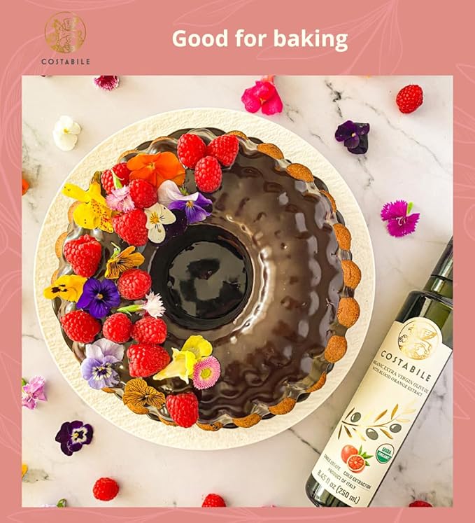 Blood Orange Olive Oil Organic - Ideal for Baking and Flavorful Dressings. Natural Blood Orange