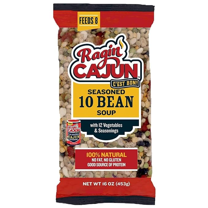 Seasoned Ten Bean Soup 16 oz Ragin Cajun (Pack of 1)