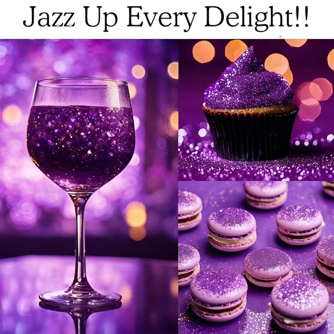 Dazzle Dust Edible Glitter Sprinkles for Cake Decorating, Drinks, Cookie, Icing, Dessert