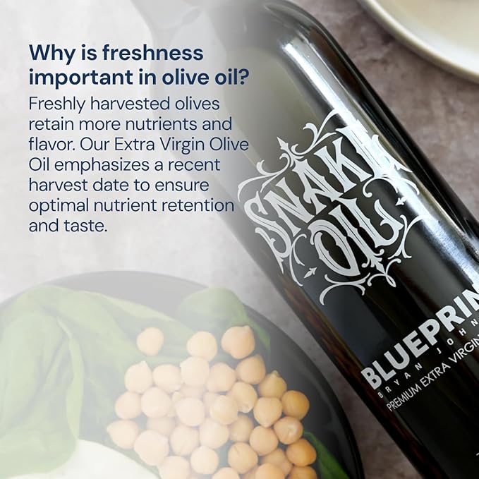 Blueprint by Bryan Johnson Olive Oil ??Snake Oil- High Polyphenol Extra Virgin Olive Oil (400+