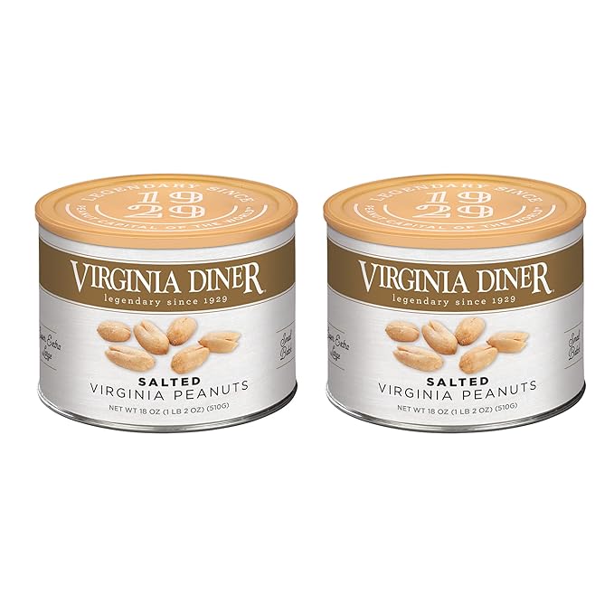 Virginia Diner Gourmet Blister Roasted All Natural XL Virginia Peanuts with Unique Crunch Heart