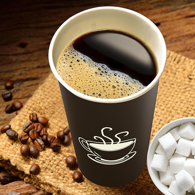 16 oz Paper Coffee cups, 210 Count, Disposable Drinking Cups for Parties, Office Use, and Everyday