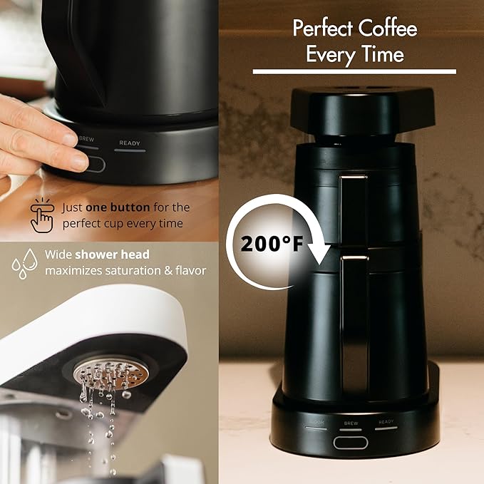 Ratio Six Series 2 Coffee Machine - Automatic Drip Coffee Maker - 1.25L/40oz - Brews 2-8 Cups
