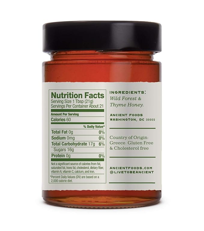 Organic Honey by Ancient Foods - Raw Unfiltered Authentic Organic Greek Honey from Greece |