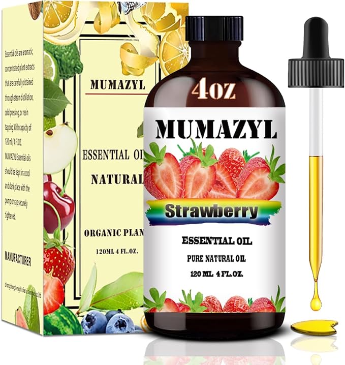Strawberry Essential Oil, Strawberry Oil 4 Fl Oz 120ML for Diffuser Humidifier Yoga Cleaning DIY