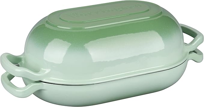 Enameled Cast Iron Sourdough Bread Oven, Dutch Oven, Loaf Cast Iron Bread Pan for Homemade Bread