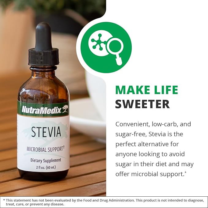 NutraMedix Sweet Leaf Stevia Liquid Drops - Sugar Free Sweetener from Pure Stevia Leaf Extract for