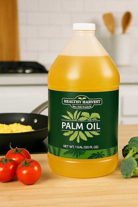 Healthy Harvest Non-GMO Palm Oil Cooking Oil, 1 Gallon