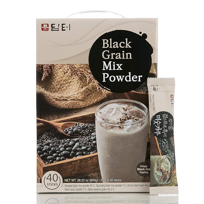 Damtuh Korean Black Mixed Grain Powder Meal Replacement Shake – Healthy Breakfast Drink, Nutritious