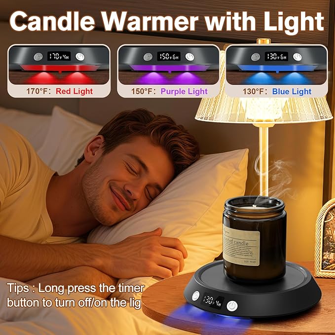 Coffee Mug Warmer - 55W Electric Coffee Warmer for Desk 3 Temp Settings & 2-9 Timer Smart Cup