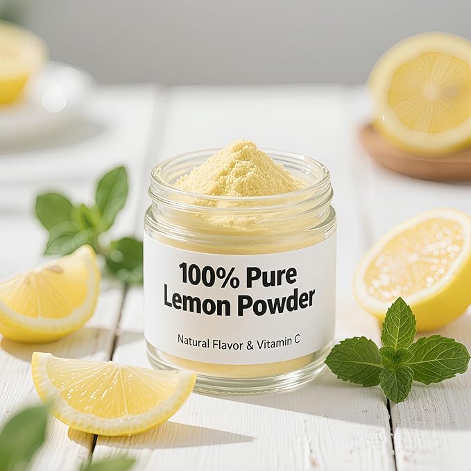 Pure Freeze-Dried Lemon Powder 3.5oz (100g) – 100% No Sugar, | Tart & Zesty for Drinks, Smoothies
