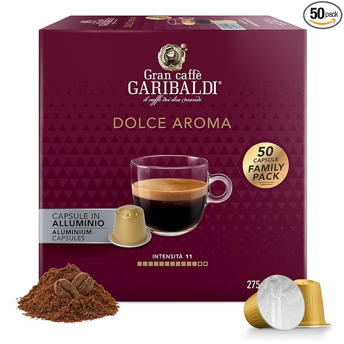 Gran Caffè Garibaldi Espresso Pods, Italian Roasted Coffee, Compatible Nespresso Original Line