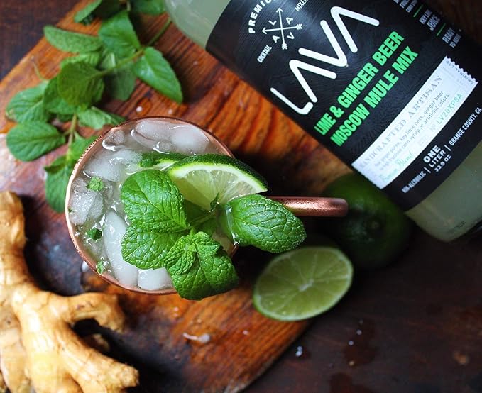 LAVA Premium Spicy Moscow Mule Mix by LAVA Craft Cocktail Co., Made with Ginger Beer, Key Lime