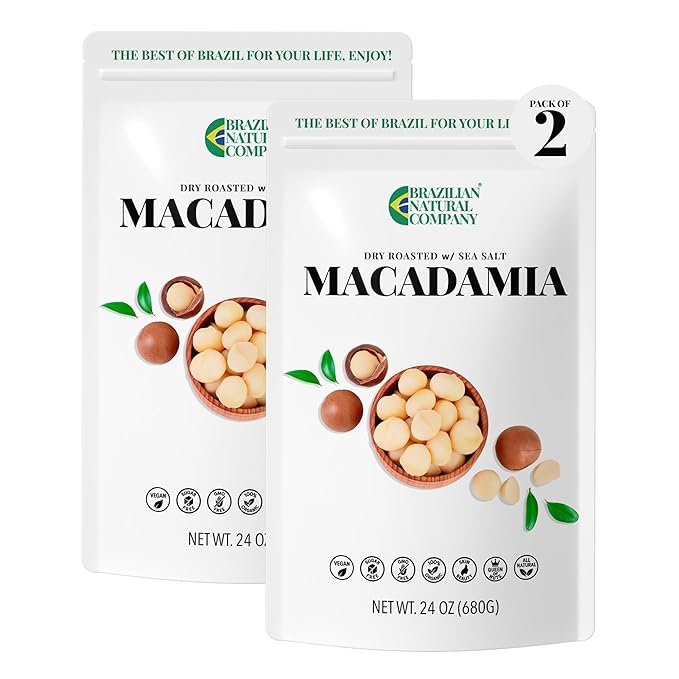 Macadamia Nuts Kit 48 oz, Stand Up Pouch – Rich in Omega 3, Vitamins and Minerals – Natural Source