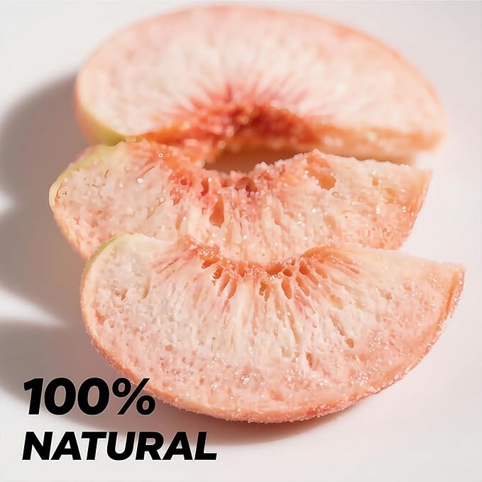 Premium Freeze-Dried Peach Cubes 7oz (200g) - 100% Fruit, No Sugar Added | For Baking, Smoothies &