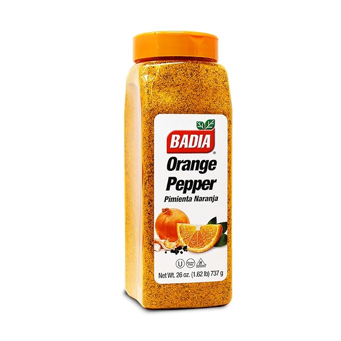 Badia Orange Pepper Seasoning, 26 oz - Pepper, Garlic & Onion, Zesty Citrus Blend for Chicken