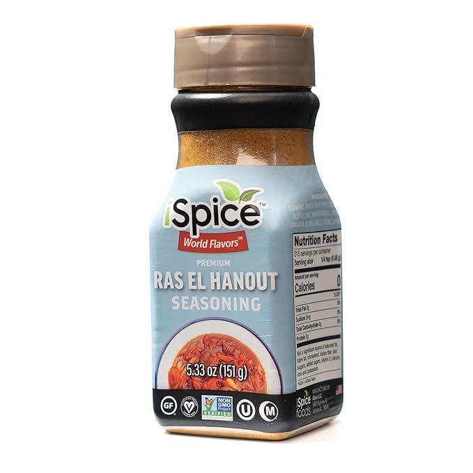 iSpice - Low-Sodium Sugar-Free Ras el Hanout Seasoning World Flavor Super Spice Blend | All Natural