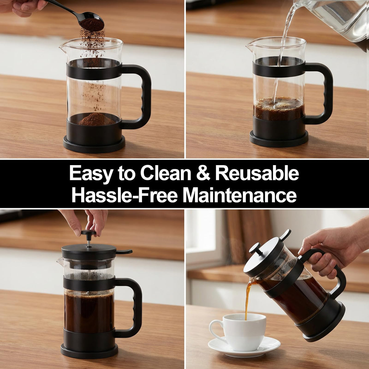 6 Packs French Press Filters Replacements, 4 Inch Premium Stainless Steel French Press Screen