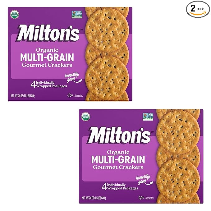 Milton's Organic Crackers, Multi-Grain - Certified Organic, Non-GMO Project Verified, Kosher, Made