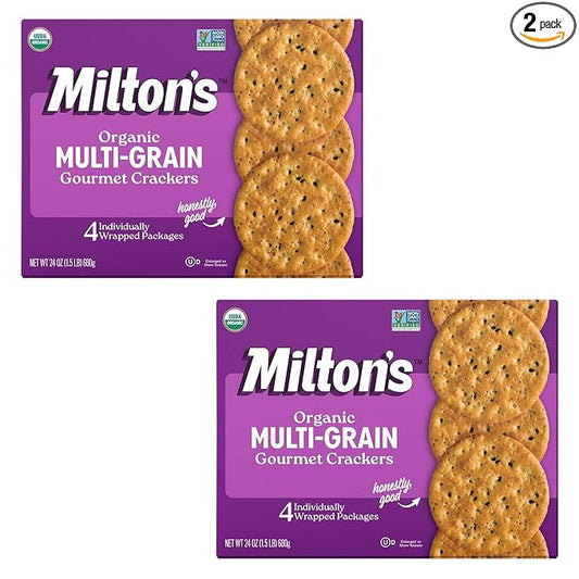 Milton's Organic Crackers, Multi-Grain - Certified Organic, Non-GMO Project Verified, Kosher, Made