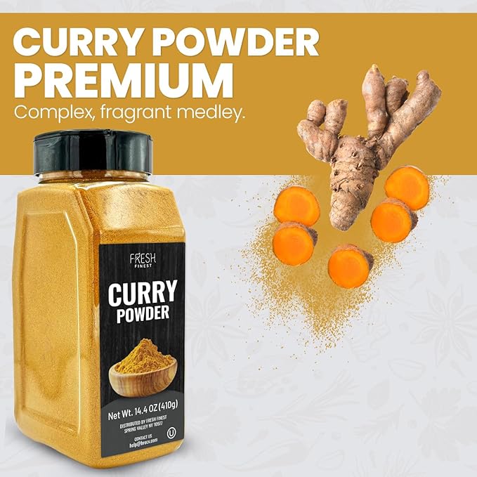 Fresh Finest Curry Powder - 14.46oz (410G) - Authentic Blend of Spices, Perfect for Culinary